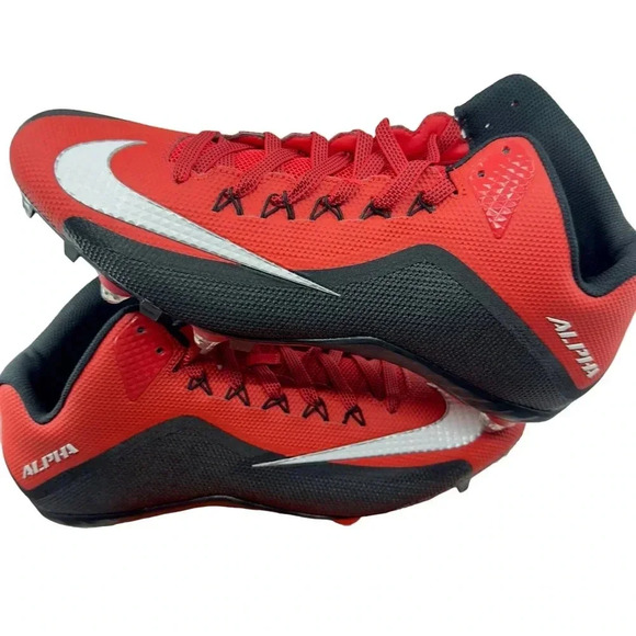 NEW Nike Alpha Pro Skin Football Cleats Shoes Lace-Up Red Size 13.5 742766-602 main image 7